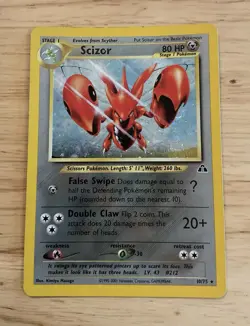 1995-2001 POKEMON CARD SCIZOR 10/75 RARE HOLO BASE SET 🔥🔥 SEE PICS, #S332 - Image 1