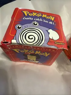 23K Gold Plated Poliwhirl Trading Card 1999 Burger King Pokemon Ball SEALED - Image 3