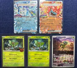 Teal Mask/Wellspring Mask /Hearthflame Mask Ogerpon 5 Card Set NM/M - Image 1