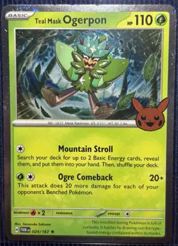 Teal Mask/Wellspring Mask /Hearthflame Mask Ogerpon 5 Card Set NM/M - Image 4