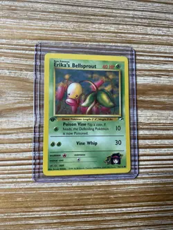 1st Edition Erika's Bellsprout 75/132 Gym Heroes Pokemon Card TCG NM - Image 1