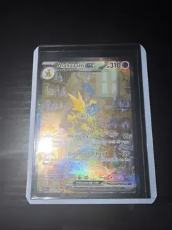 Pokemon Alakazam EX TCG Scarlet Violet-151 Holo Full Art Card 201/165 - Image 1