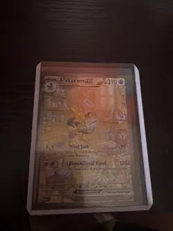 Pokemon Alakazam EX TCG Scarlet Violet-151 Holo Full Art Card 201/165 - Image 3