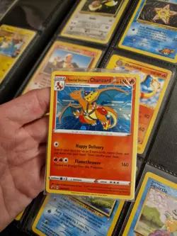 Pokemon TCG Special Delivery Charizard Promo Card SWSH075 Holo Sealed - Image 1