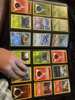 pokemon card binder with 200+ cards holo cards old cards and trainers - Image 5