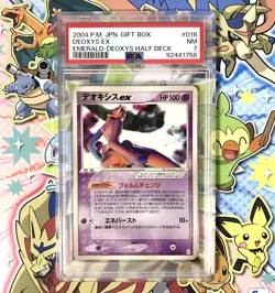 PSA 7 Deoxys ex Emerald Half Deck Gift Box 018/019 2004 Japanese Pokemon Card NM - Image 1