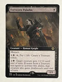 Forsworn Paladin NM Extended Art Adventures in the Forgotten Realms MTG - Image 1