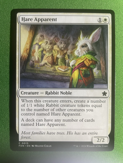 Hare Apparent MTG Foundations #15 Common Rabbit NM/LP - Image 1