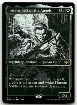 Torens, Fist of the Angels (Showcase) #328 (Foil) (NM) Crimson Vow VOW Magic MTG - Image 1