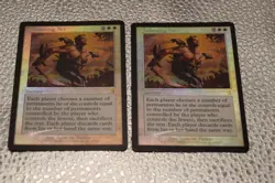 Foil Error Lot of 2 Balancing Act - Foil English Odyssey MTG Magic Rare - Image 2