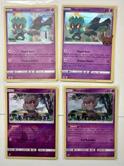 Marshadow Pokemon Card Lot - X4 Unique Holo Marshadow Cards - A167 - Image 1