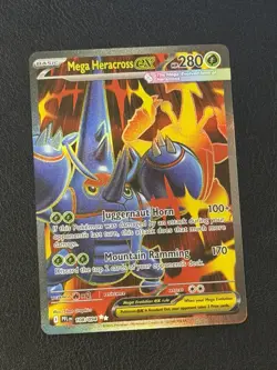 Pokemon Mega Heracross EX 108/094 Phantasmal Flames Ultra Rare Full Art Holo - Image 1