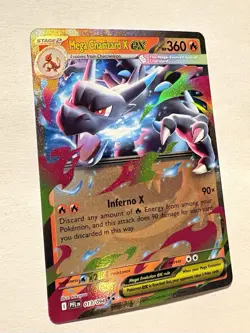 Pokemon Mega Charizard X ex 013/094 Me02 Double Rare Holo 360HP - Image 3