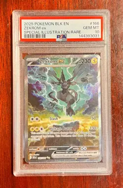 2025 Pokemon Black Bolt Zekrom EX 166/086 Special Illustration Rare PSA 10 GEM - Image 2