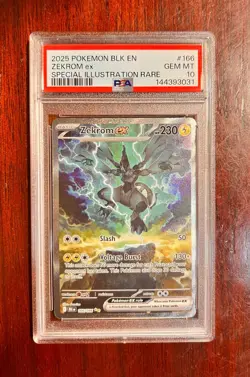 2025 Pokemon Black Bolt Zekrom EX 166/086 Special Illustration Rare PSA 10 GEM - Image 3