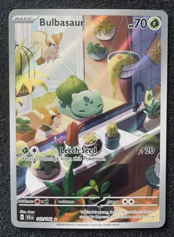 2024 Bulbasaur 143/142 Illustration Rare IR Stellar Crown Pokemon NM Near Mint - Image 1