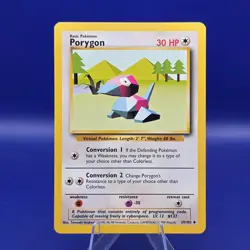 Porygon 39/102 Base Set Unlimited Uncommon Pokemon MP - Image 1
