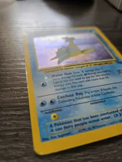 Vintage Pokemon TCG Lapras Fossil 10/62 Holo Wizards Base Set MP to HP See Pics - Image 3
