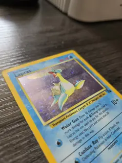 Vintage Pokemon TCG Lapras Fossil 10/62 Holo Wizards Base Set MP to HP See Pics - Image 5