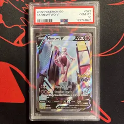 Mewtwo V (Alternate Full Art) 072/078 Pokemon GO Holo PSA 10 - Image 1