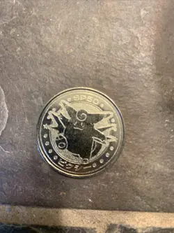 1x JAPANESE Pokemon CLEFABLE #036 METAL COIN Meiji Juice PROMO 1st Battle ed Set - Image 1