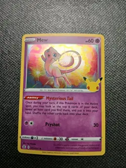 Pokemon TCG Mew 011/025 Celebrations 25th Anniversary Holo Rare NM - Image 1