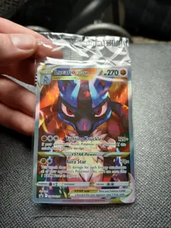 Pokemon TCG Lucario VSTAR SWSH291 Crown Zenith ETB Black Star Promo (SEALED) - Image 1