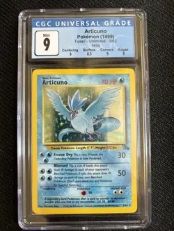 Articuno CGC 9 MINT 1999 Fossil 2/62 Holo Pokemon Card - Image 1
