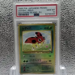 Pokemon PSA 10 Ledyba Japanese Southern Islands Reverse Holo Promo - Image 1