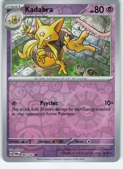 Kadabra 081/167 Common Reverse Holo SV06: Twilight Masquerade NM Pokemon - Image 1