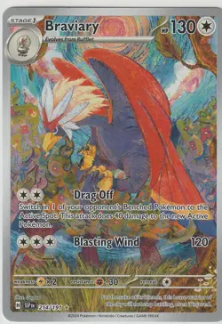 Pokemon TCG Braviary Braviary Holo 214/191 - SV08: Surging Sparks (SSP) NM - Image 1