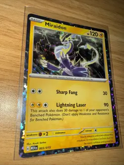 Miraidon - New 2025 McDonalds Happy Meal Pokemon Dragon Discovery Card 003/015 - Image 1