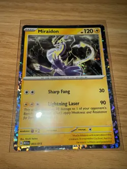 Miraidon - New 2025 McDonalds Happy Meal Pokemon Dragon Discovery Card 003/015 - Image 2