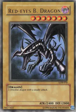 Red-Eyes B. Dragon Ultra Rare Legend of Blue Eyes White Dragon LOB-070 NM - Image 1