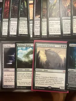 Craterhoof Behemoth +24 More Cards. Mtg Value Bundle. Green Commander Cards. - Image 1