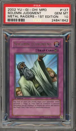 Yu-Gi-Oh! Solemn Judgment Metal Raiders 1st Edition Ultra Rare MRD-127 PSA 10 - Image 1