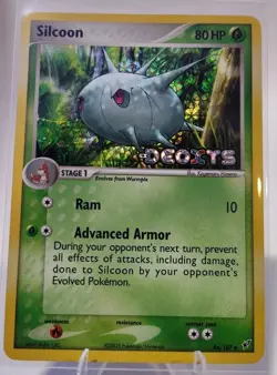 Pokemon Card - Silcoon Deoxys 46/107 Reverse Holo Stamped LP/NM - Image 1
