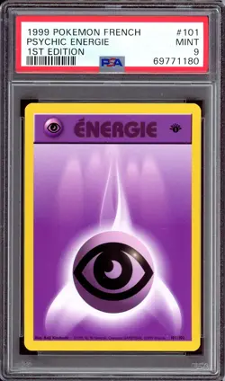 1999 Pokemon French 1st Edition Psychic Energy #101 PSA 9 Psychic Energie - Image 2
