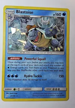 Blastoise 25/181 Cracked Ice Holo - 2019 Pokemon Sun & Moon Team Up - NM - Image 1
