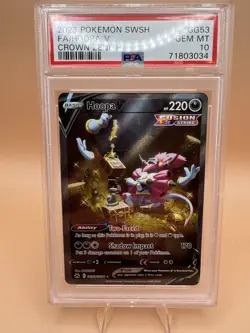 2023 Pokemon FULL ART HOOPA V CROWN ZENITH HOLO GG53! PSA 10 GEM MINT GRADED - Image 1