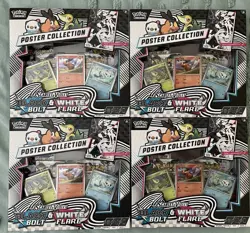 Pokemon Black Bolt and White Flare Poster Collection Lot Of 4 Sealed - Image 1