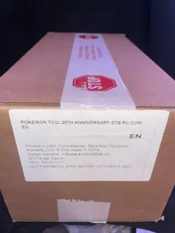 Pokemon 25th Anniversary Celebrations Pokemon Center ETB Sealed Case Of 4 - Image 1