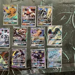 Pokemon TCG Sun & Moon GX Holo Card Lot - 11 Cards, Dragonite, Lycanroc - Image 1