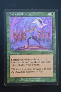 Magic The Gathering MTG SKYSHROUD CLAIM Nemesis MP Moderately Played - Image 1