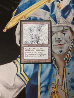 Glacial Chasm MTG Ice Age Uncommon Land Heavily Played x1 - Image 1