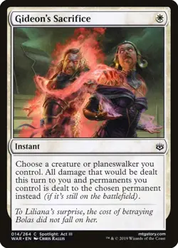 Gideon's Sacrifice War of the Spark Foil 14 NM MTG Magic The Gathering - Image 1