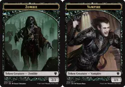 1x Vampire Token // Zombie Token NM-Mint, English Commander 2017 MTG Magic - Image 1