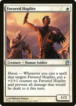1x Favored Hoplite - NM English MTG - Theros - Image 1