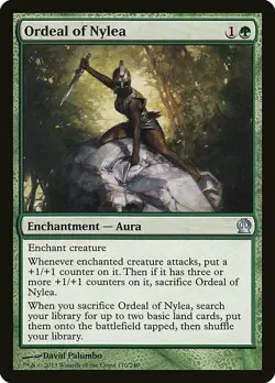 1x Ordeal of Nylea - NM English MTG - Theros - Image 1