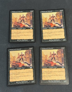MTG MAGIC THE GATHERING Legions Spiral WITHERED WRETCH 4 4X PLAYSET NM SP - Image 1